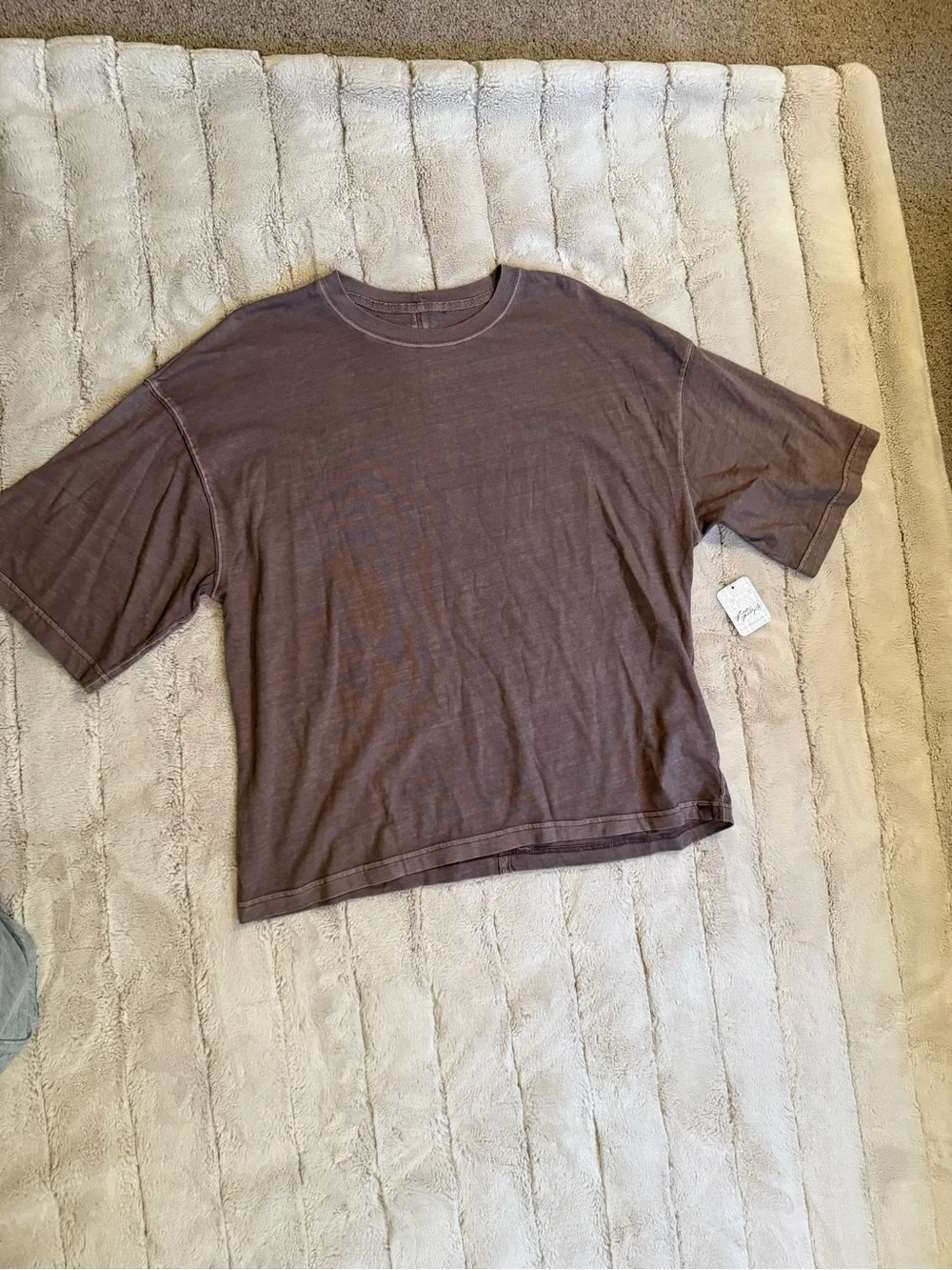 🥳 *SALE* Free People Perfect Oversized Tee, Dusted Cocoa, Size XS - Picture 1 of 3